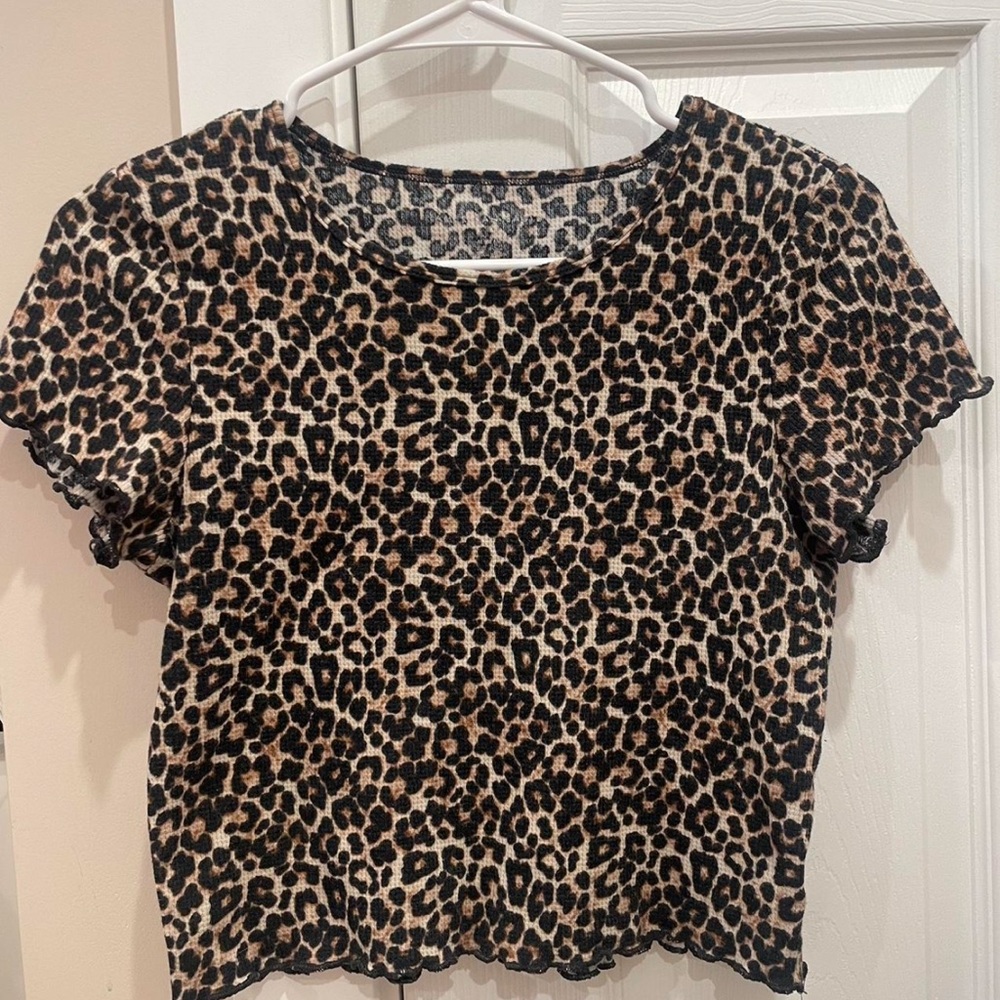 Cheetah Print American Eagle Crop Top